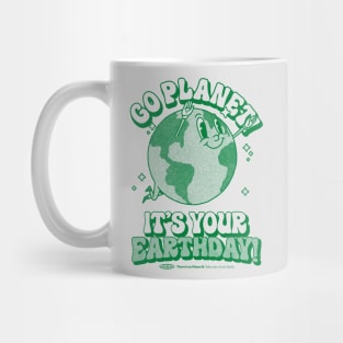 Go Planet It's Your Earth Day Retro Mascot Cute Earth Day Mug